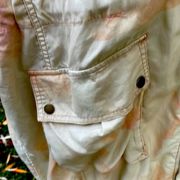 FREE PEOPLE PINK & TAN TYE DYE LONG JACKET 🩷🤎- XS/S - TP - RUNS BIG !- NEW ! - Picture 2 of 13